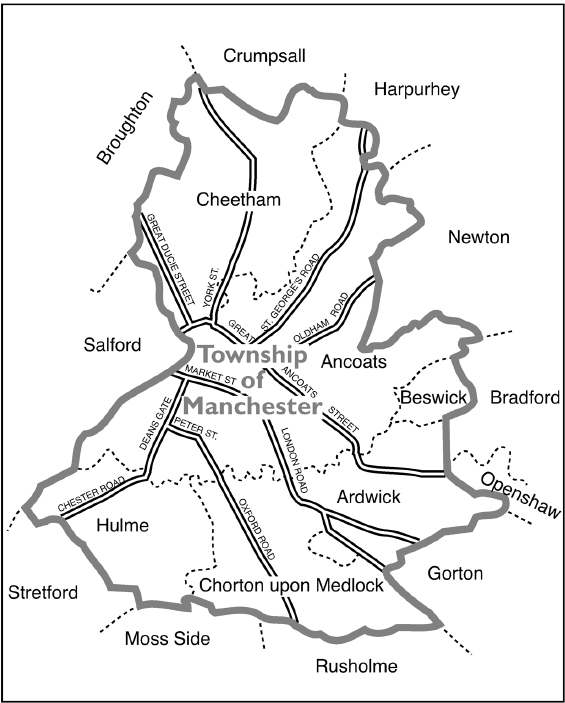 Map 2 Manchester in 1838 Adapted from Redford A and Russell IS The - photo 6