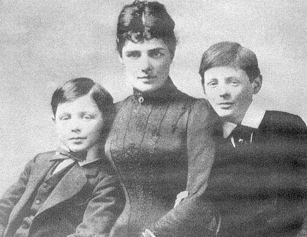 Winston Churchill right with his mother and brother Jack in 1889 His - photo 3