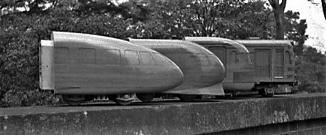 Photo 4 Wind-tunnel test of 112 scale Shinkansen lead car model 1962 - photo 5