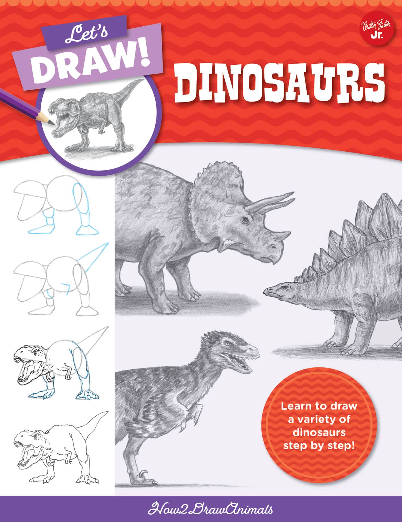 DINOSAURS How2DrawAnimals - photo 1