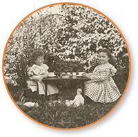 A backyard tea party for two in Chippewa Falls around 1900 Kindergartners - photo 18