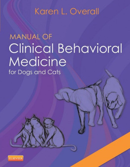 Karen Overall Manual Of Clinical Behavioral Medicine for Dogs and Cats