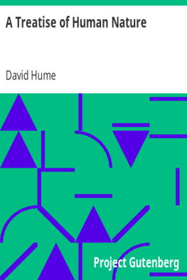 David Hume A Treatise of Human Nature