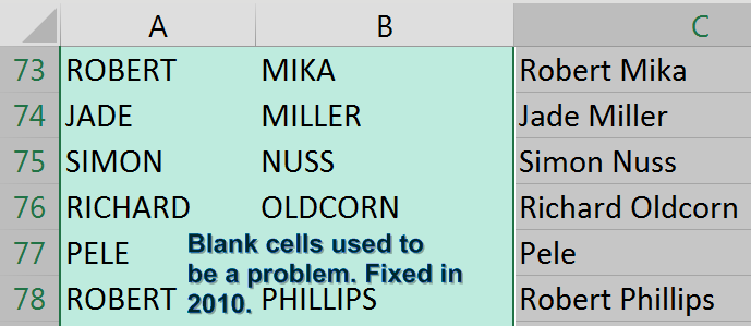 In the past empty cells in the column to the left would cause the double-click - photo 7