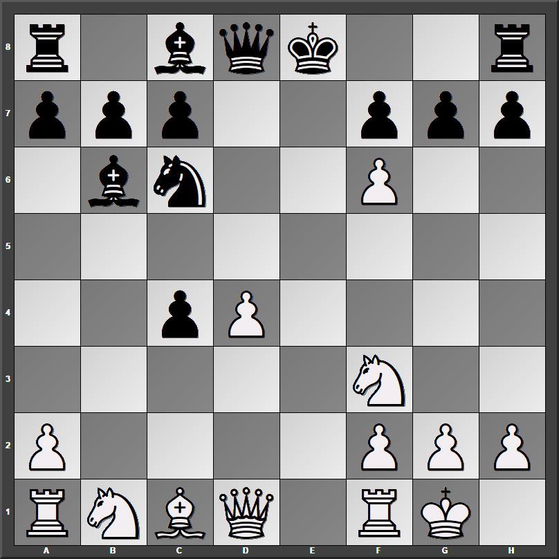 11Re1 Kf8 12Ba3 Kg8 13d5 White drives the knight away from e7 - photo 5