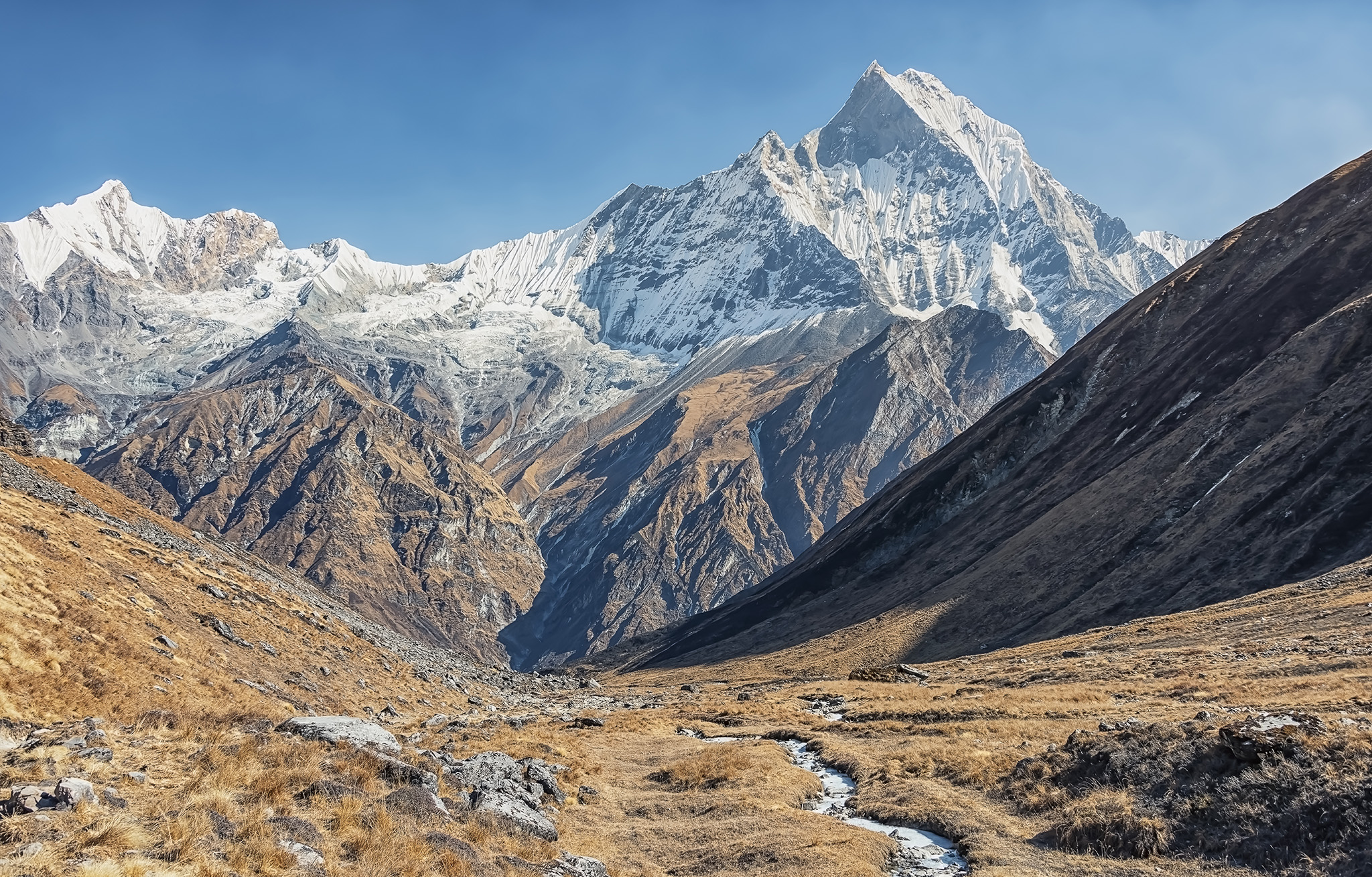 The mighty Annapurna mountain range in the Himalayas Nepal g How to use - photo 4