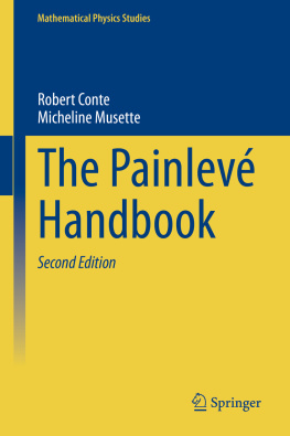 Robert Conte - The Painlevé Handbook