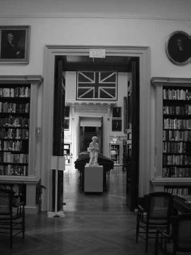 Hanging in the Redwood Library is the first flag of colonial Rhode Island - photo 3