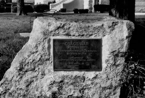 Monument to the Osage War of 1837 on the courthouse lawn on the square in - photo 3