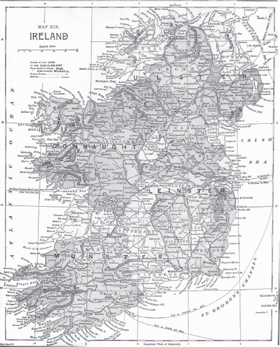 Map of Irelands provinces and counties Nineteenth-century engraving Watson - photo 3