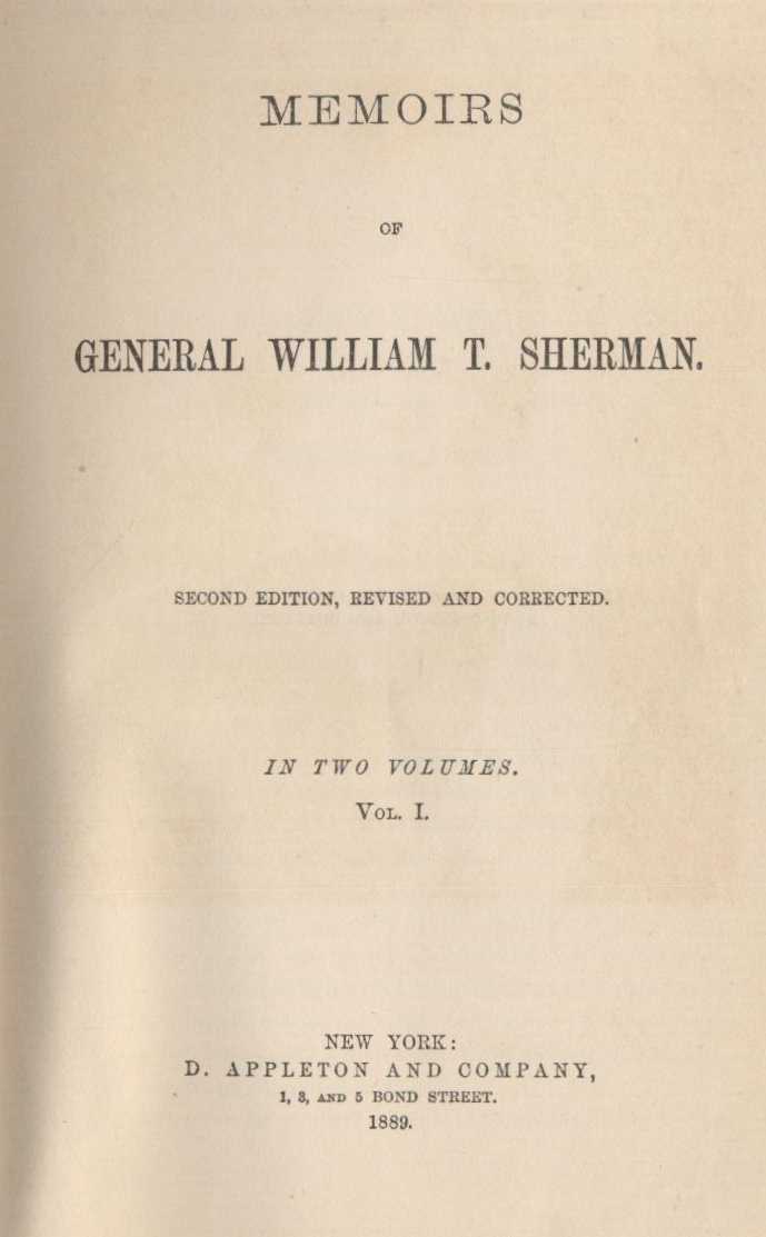 VOLUME I Table of Contents GENERAL W T SHERMAN HIS COMRADES IN ARMS - photo 3