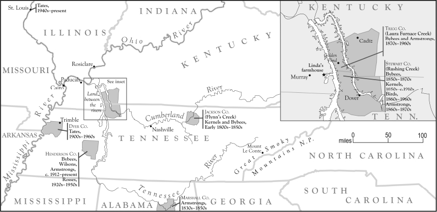 This map shows the migration of the Bybee and Armstrong families and their - photo 3