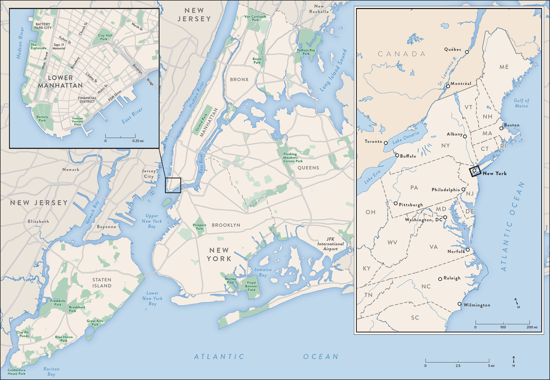 Regional map of New York City B uried Beneath the City emerged through a - photo 4