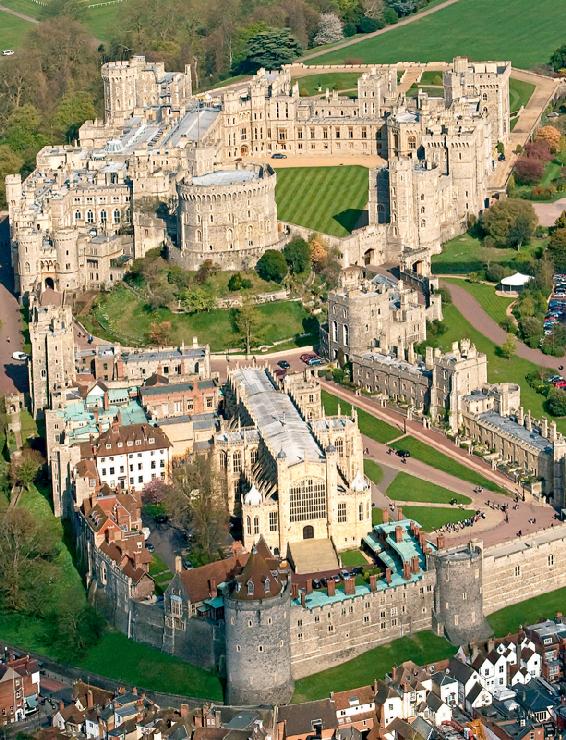 An aerial view of Windsor Castle and the beautiful surrounding grounds St - photo 2