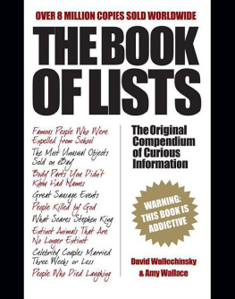 David Wallechinsky The Book of Lists: The Original Compendium of Curious Information