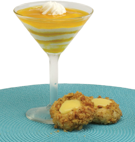 Sweet mango sauce contrasted with a tart key lime cream make a light - photo 18