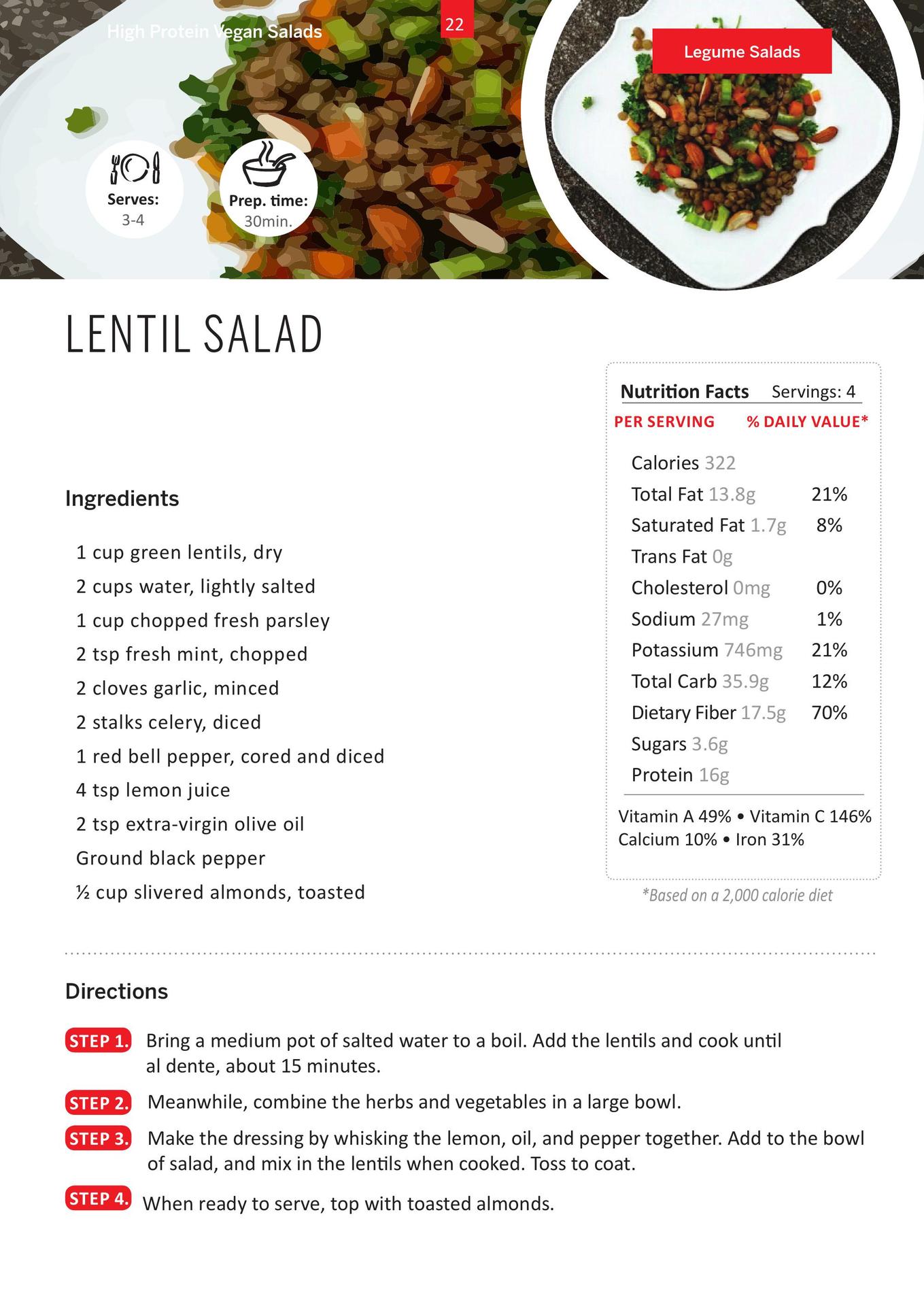 High Protein Vegan Salads 50 Recipes for Weight-Loss and Vitality - photo 22