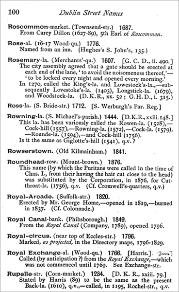 A page from McCreadys Dublin Street Names - Dated and Explained an excellent - photo 2