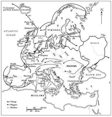 Map Western Europe under Attack 8th10th Centuries Map 3 Religious - photo 3