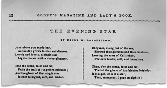 One of the poems by Henry Wadsworth Longfellow published in Godeys Ladys Book - photo 17