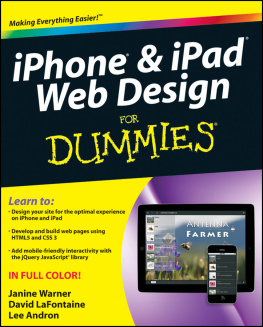 Janine Warner - IPhone and IPad Web Design For Dummies
