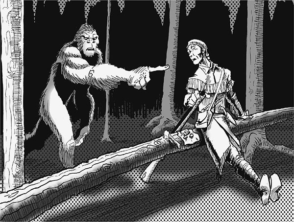 Depiction of the monster encountered by Davy Crockett Illustration by the - photo 6