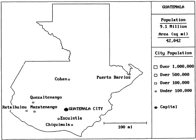 Map of Guatemala showing major cities Guatemala is a Central American - photo 3