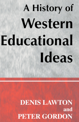 Professor Peter Gordon - A History of Western Educational Ideas