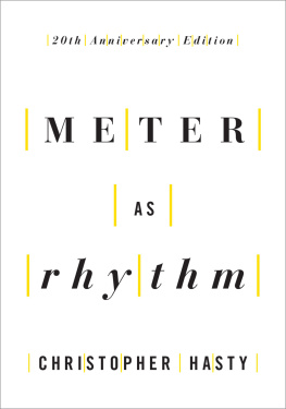 Hasty Christopher - Meter As Rhythm