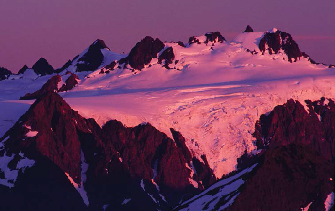 Dawn light on Mount Olympus Collecting more than 100 feet of snowfall each - photo 6