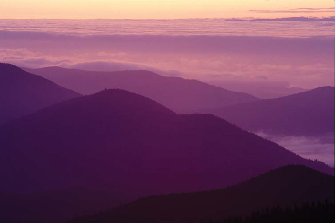 Sunset from Blue Mountain The rounded foothills west of Blue Mountain reflect - photo 13