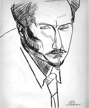 Fig 11 Drawing of Ezra Pound by Wyndham Lewis 1919 The Apple of Beauty - photo 1