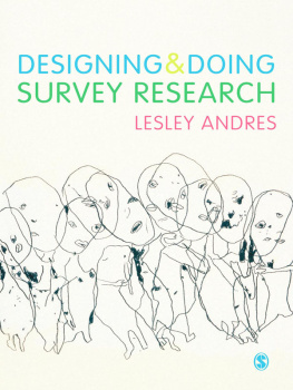 Lesley Andres - Designing and Doing Survey Research