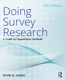 Peter M. Nardi Doing Survey Research