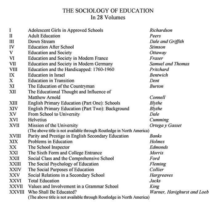 English Primary Education A Sociological Description Part I Schools by W A - photo 3