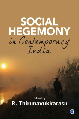 R. Thirunavukkarasu Social Hegemony in Contemporary India