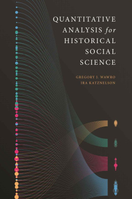 Gregory Wawro Time Counts: Quantitative Analysis for Historical Social Science