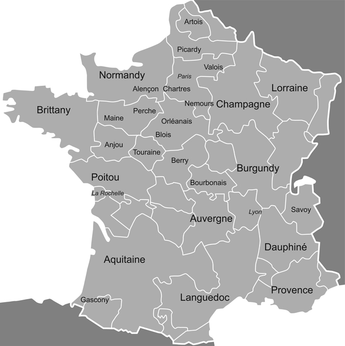 MAP 02 Map of France with names of provinces and selected cities in - photo 3