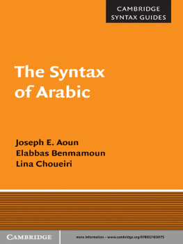 Aoun Joseph E. - Syntax of Arabic