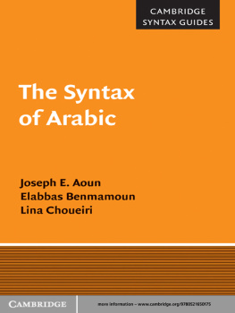 Aoun Joseph E. Syntax of Arabic