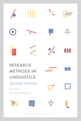 Lia Litosseliti Research Methods in Linguistics