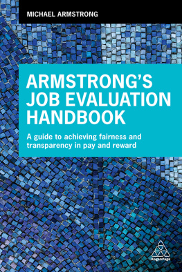 Michael Armstrong Armstrongs Job Evaluation Handbook