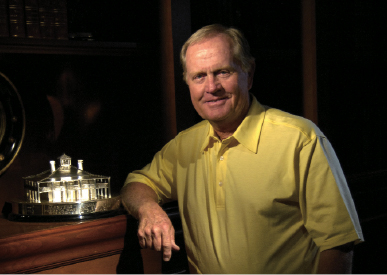 Jack Nicklaus with a sterling replica of the Masters Trophy that is given to - photo 3