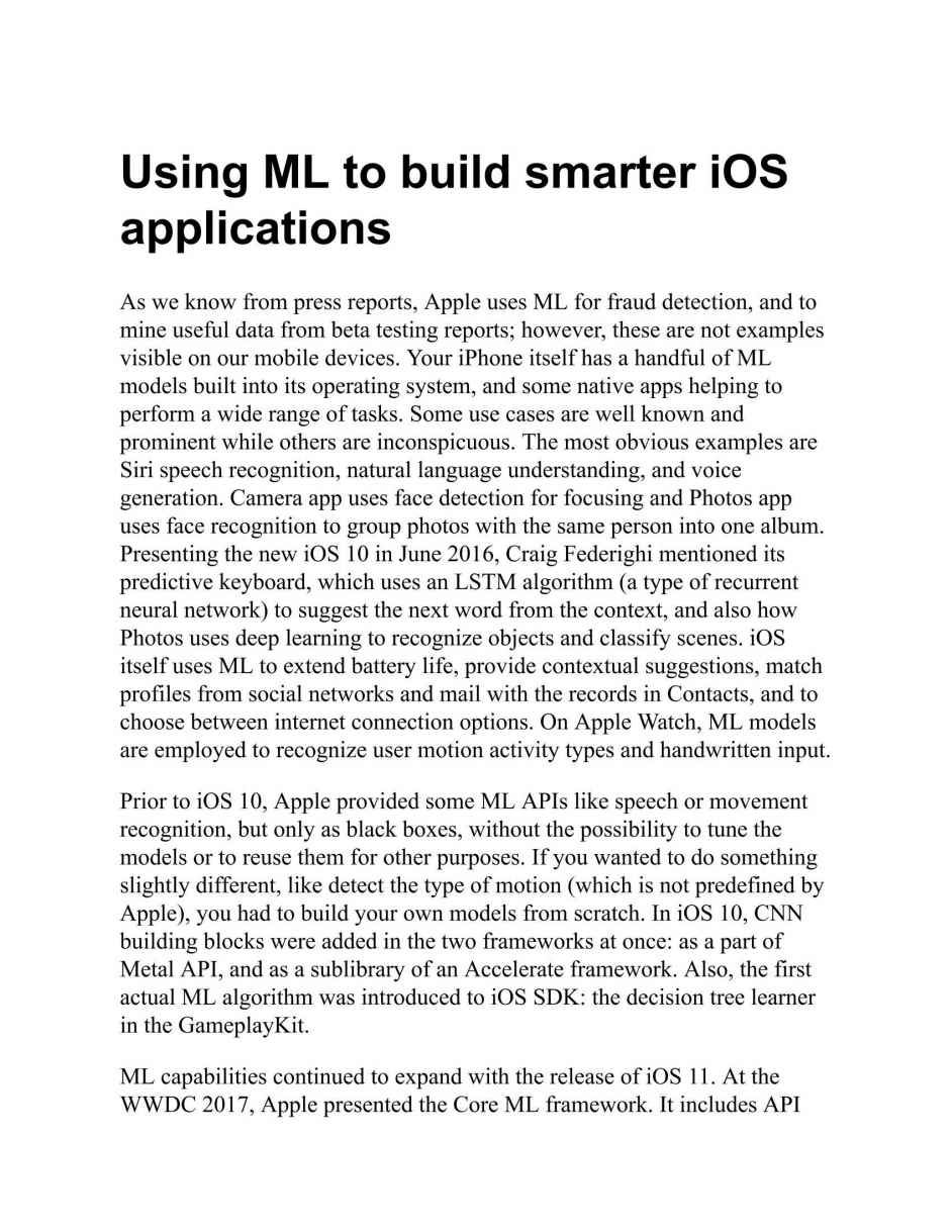 Leverage The Power Of Machine Learning And Swift Programming To Build Intelligent IOS Applications With Ease - photo 32