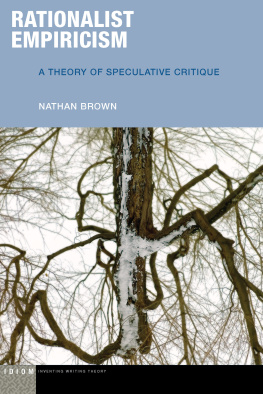 Nathan Brown - Rationalist Empiricism: A Theory of Speculative Critique