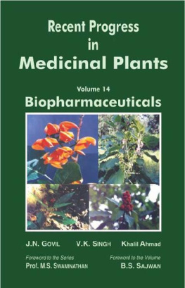 J. N. Govil Recent Progress in Medicinal Plants