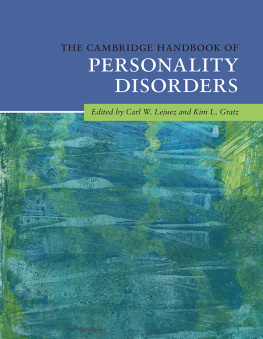 Lejuez Carl W. The Cambridge Handbook of Personality Disorders