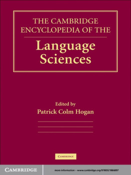 Hogan Cambridge Encyclopedia of the Language Sciences