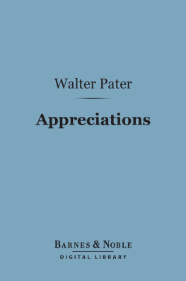 Walter Pater Appreciations