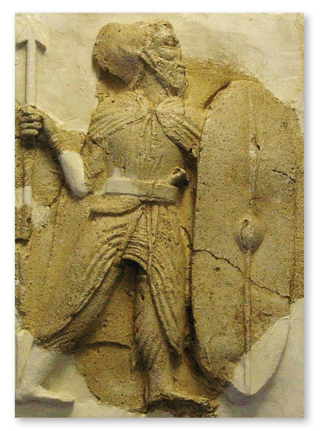 Parthian stucco relief Tabriz Azerbaijan Museum of a foot warrior Zahhak - photo 4